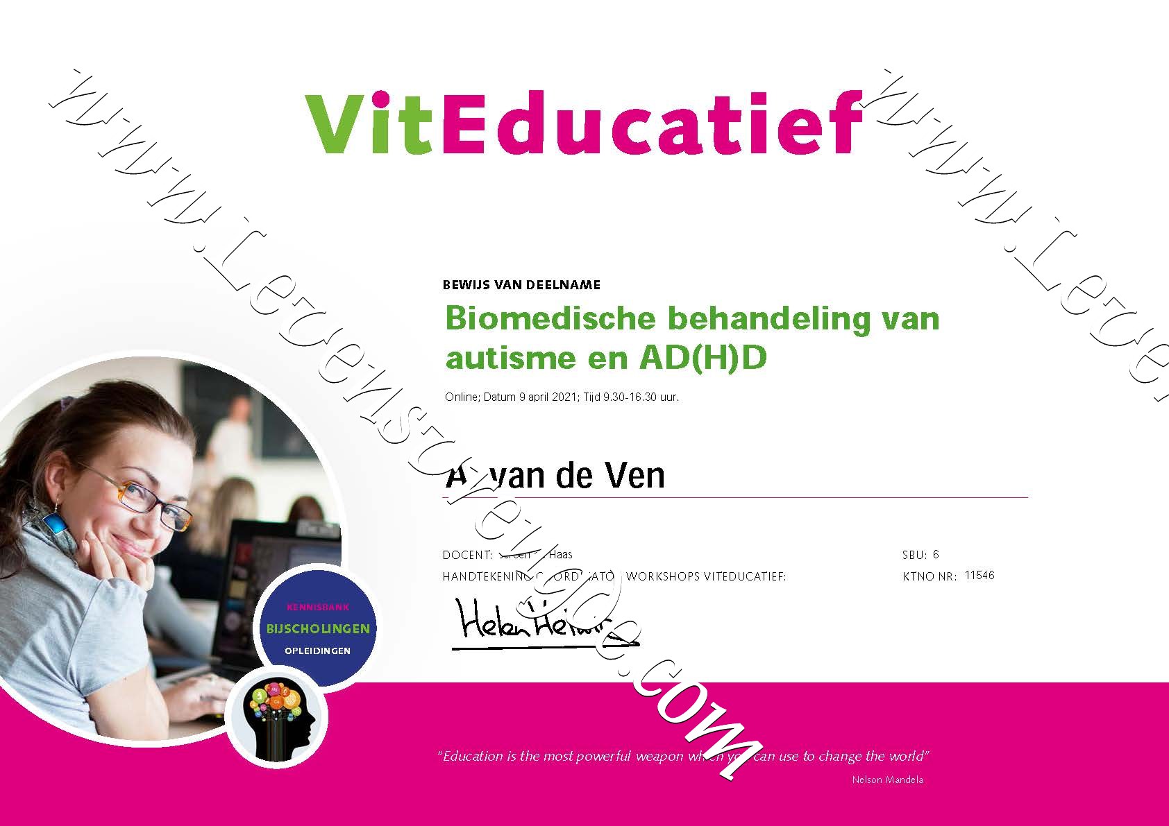 Biomedische behandeling van autisme en AD(H)D - 6 SBU 